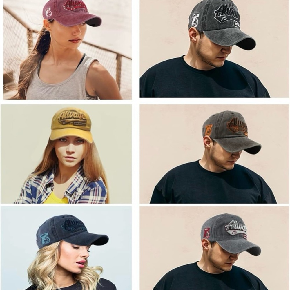 Always Baseball Cap in Multiple Colors 3pc bundle